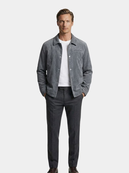 Minimalistische Corduroy Sherpa Jas - <tc>Cross & Crown</tc>