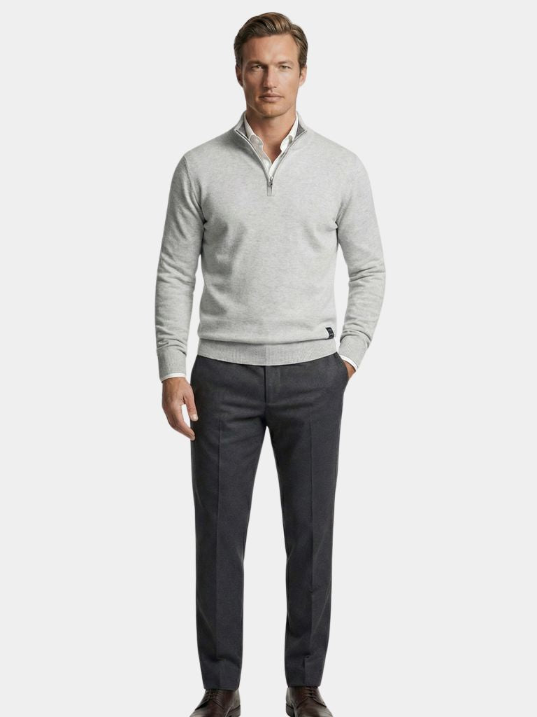 Half Zip Knitwear Pullover Sweater - Cross & Crown