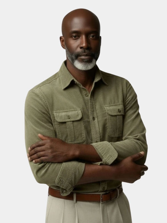 Casual Business Corduroy Shirt - Cross & Crown