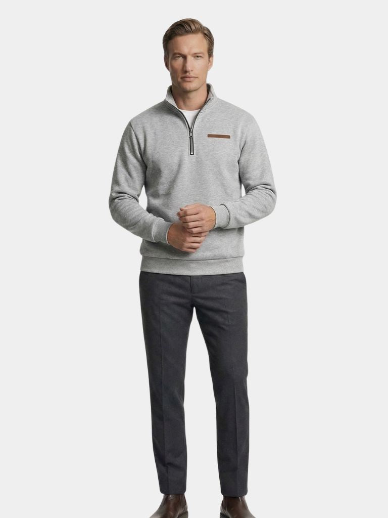 Slate Urban High Collar Pullover - Cross & Crown