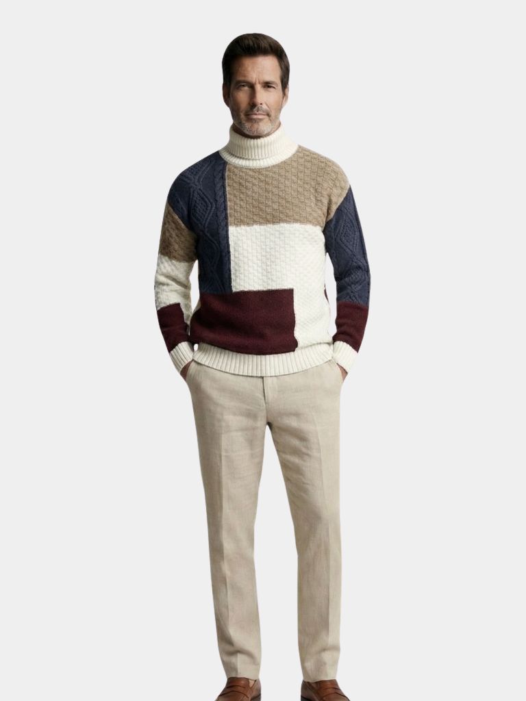 Mosaic Artisan Knit Sweater - Cross & Crown