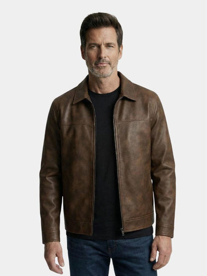 リージェント・エステート・レザー・ジャケット - クロス＆クラウン