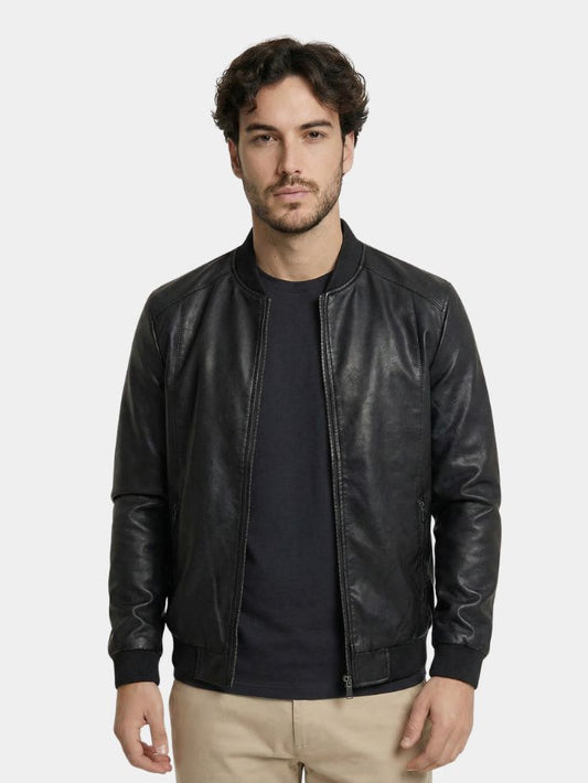 Essential Leather Jacket - Cross & Crown