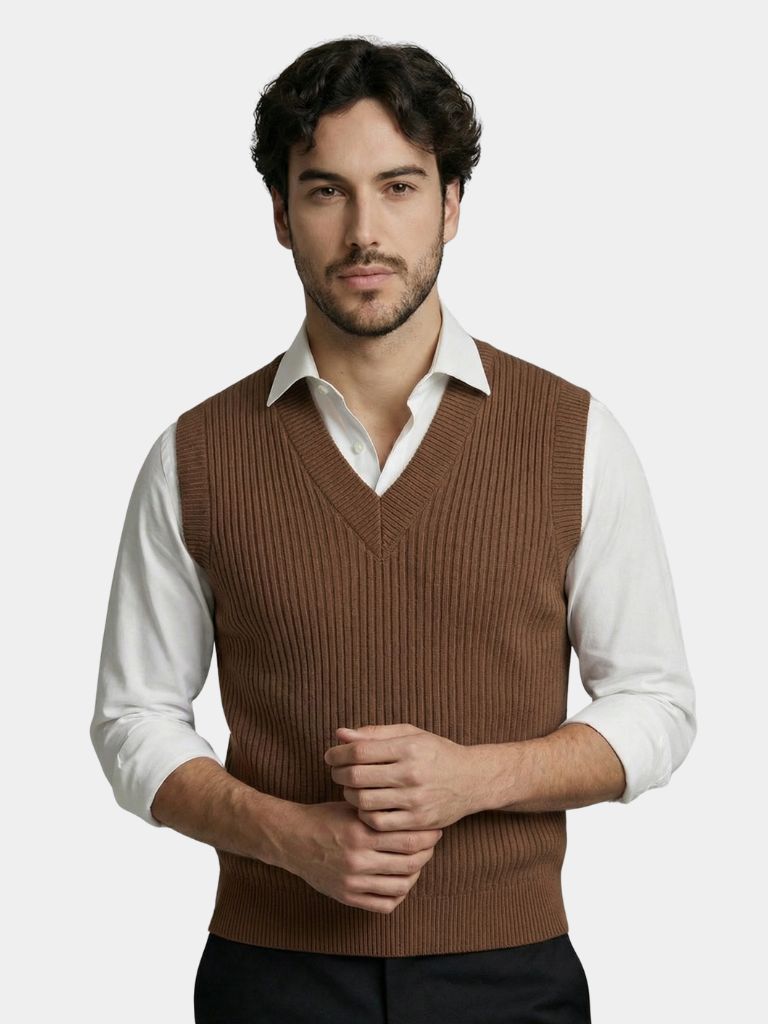 Knit Vest Waistcoat - Cross & Crown