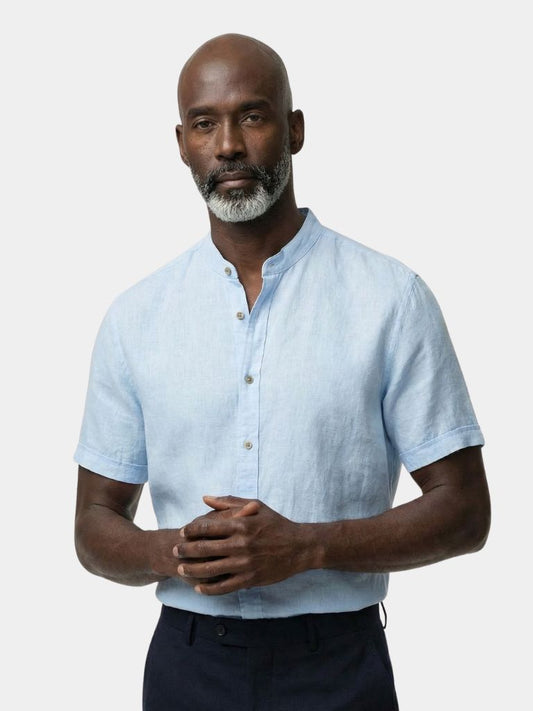 Essential Short Sleeve Linen Shirt - Cross & Crown