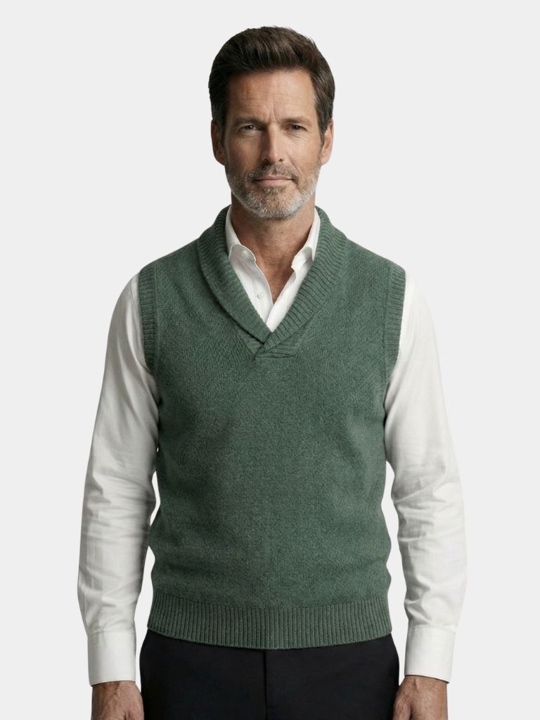 British Knit Vest Waistcoat - Cross & Crown