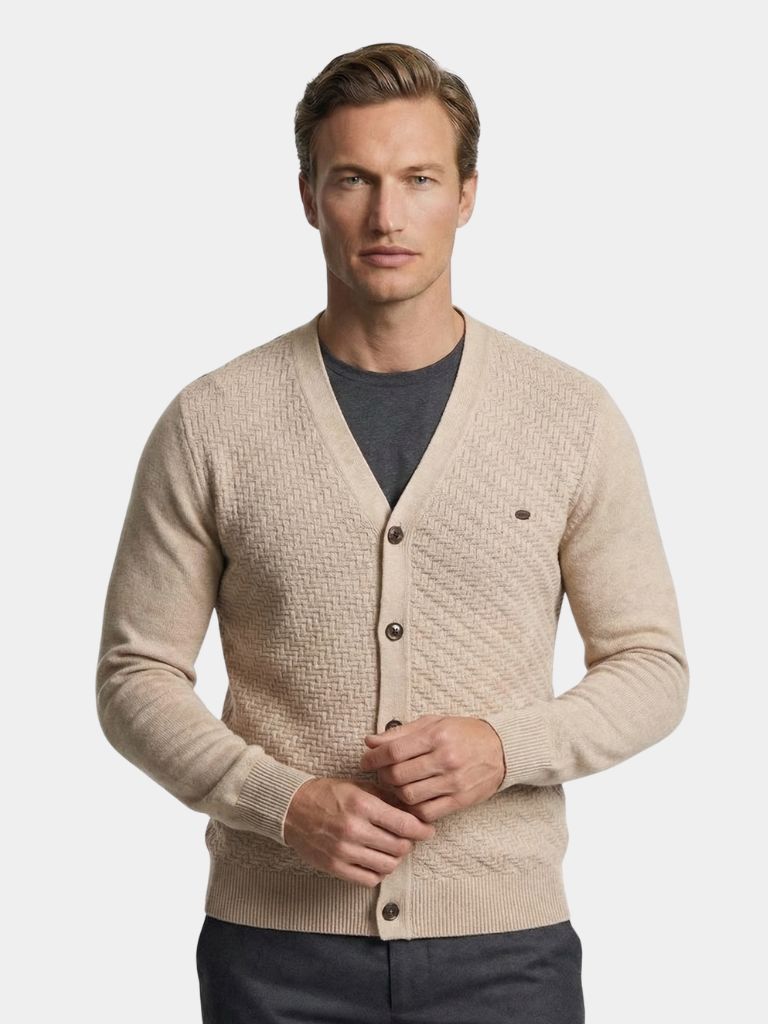 V Neck Knitwear Cardigan - Cross & Crown