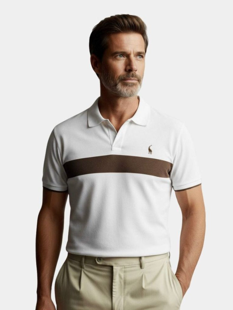 Savanna Stripe Polo - <tc>Cross & Crown</tc>