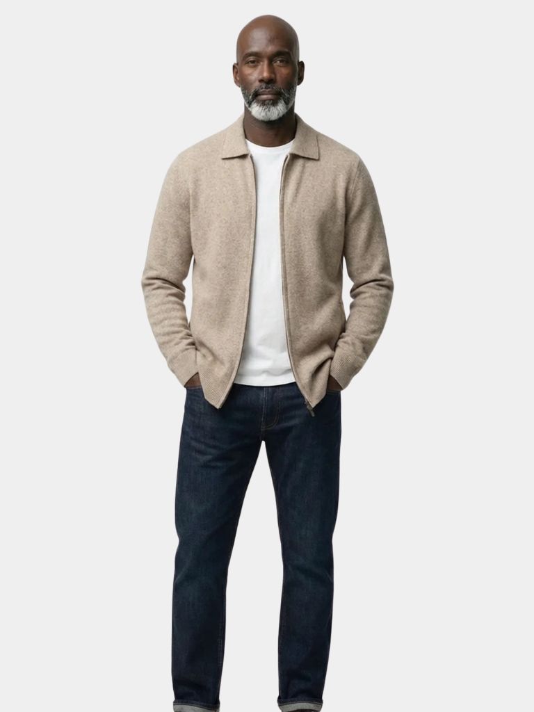 Cashmere Heritage Knit Jacket - Cross & Crown