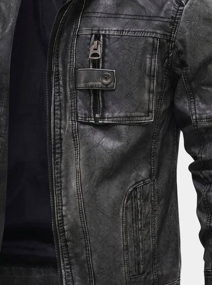 Chaqueta táctica de cuero Rogue – Cross & Crown