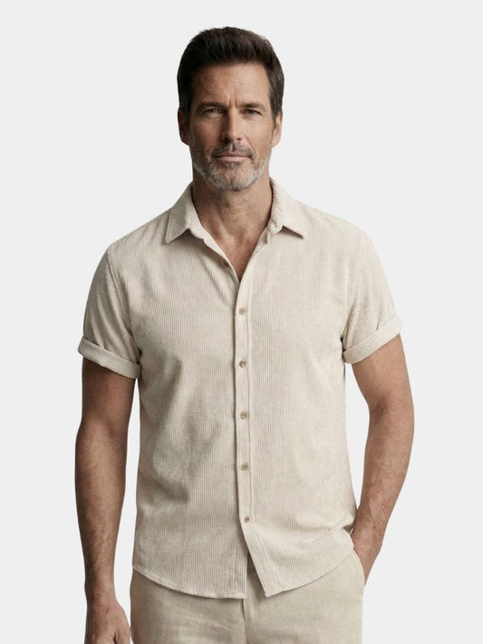 Minimalist Corduroy Shirt - Cross & Crown