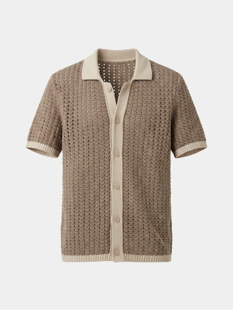Structured Panel Resort Shirt - Cross & Crown