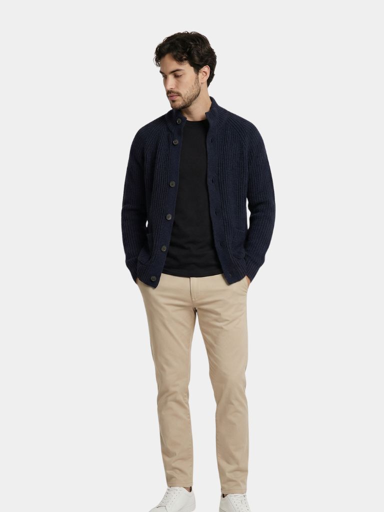 Classic Heritage Botton Knit Jas - <tc>Cross & Crown</tc>