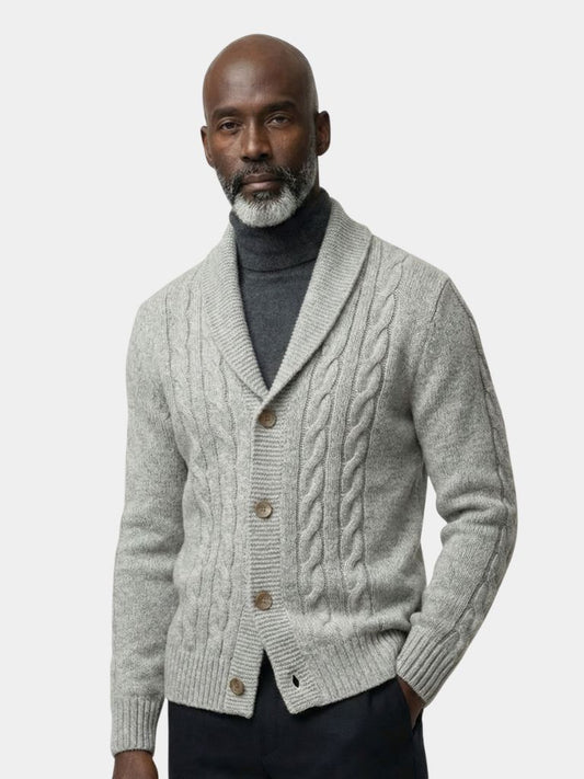Men's Elegant Knit Cardigan - Cross & Crown