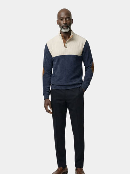 High Collar Corduroy Retro Pullover - Cross & Crown