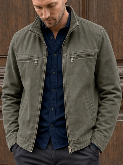 Chaqueta de campo vintage verde oliva Valmont - Oferta de Cross & Crown