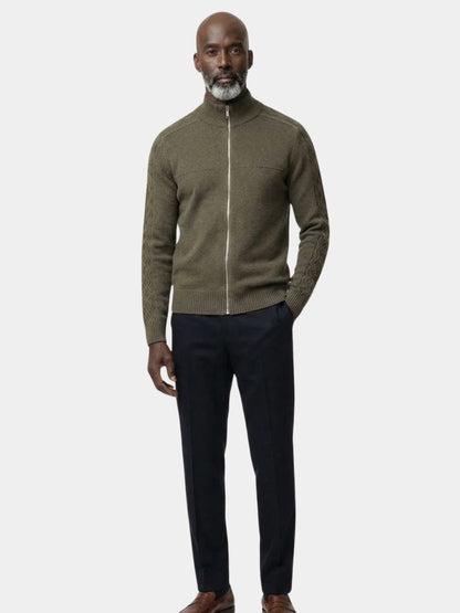 Cashmere Zip Sweater Knit Turtleneck - Cross & Crown