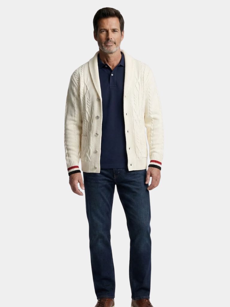 Academy Shawl-Neck Knit - Cross & Crown