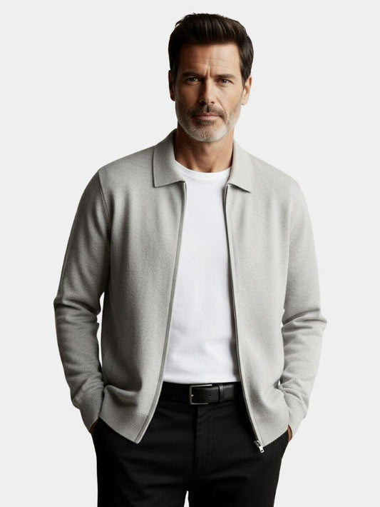 Cashmere Heritage Knit Jacket - Cross & Crown