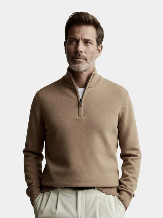 Merino Half Zip Sweater - Cross & Crown