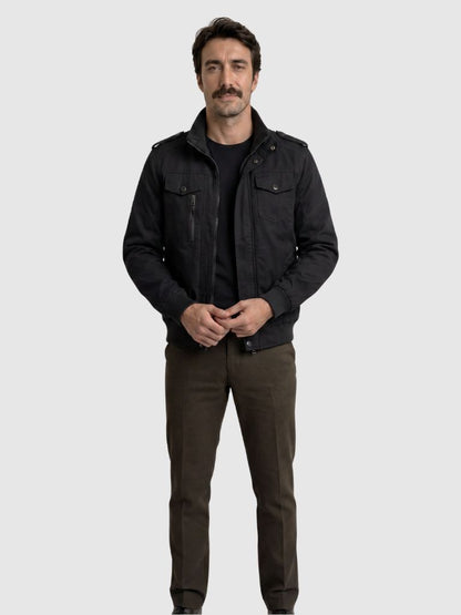 Command Ribbed Collar Jacket - Cross & Crown