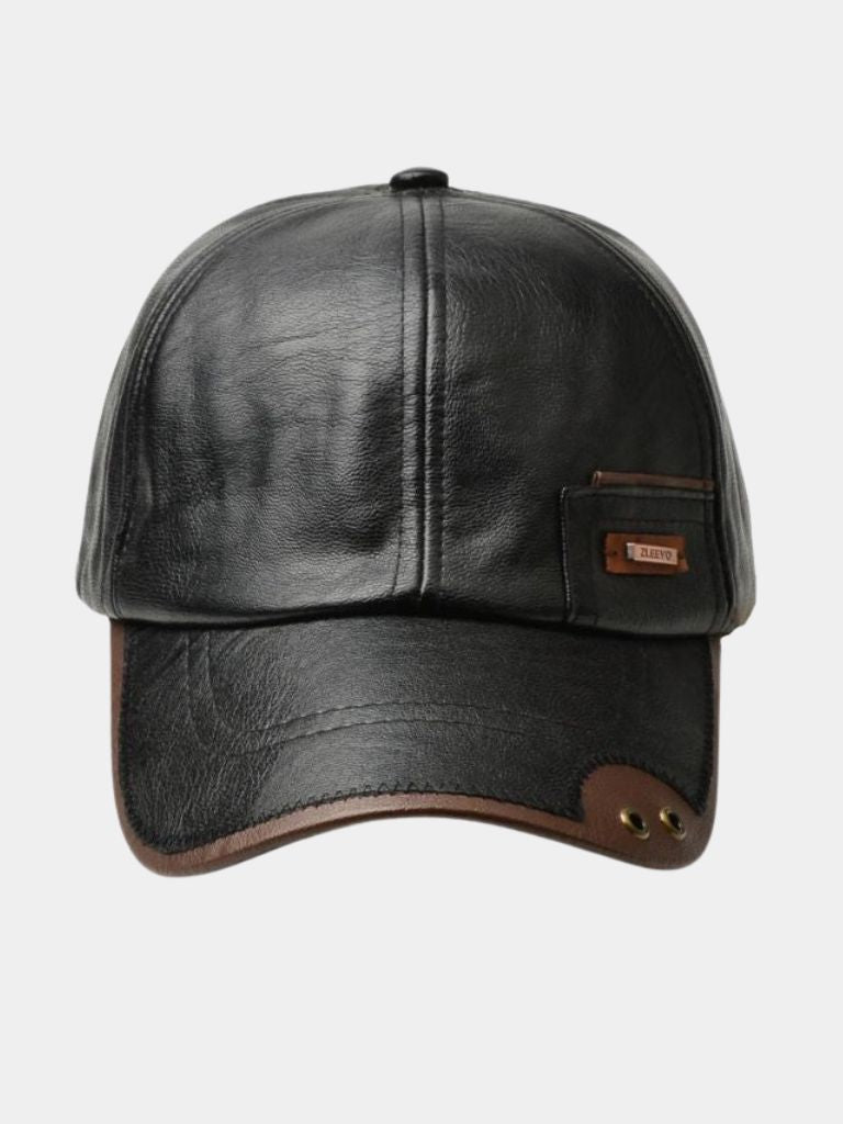 Rustic Crown Leather Cap  - Cross & Crown