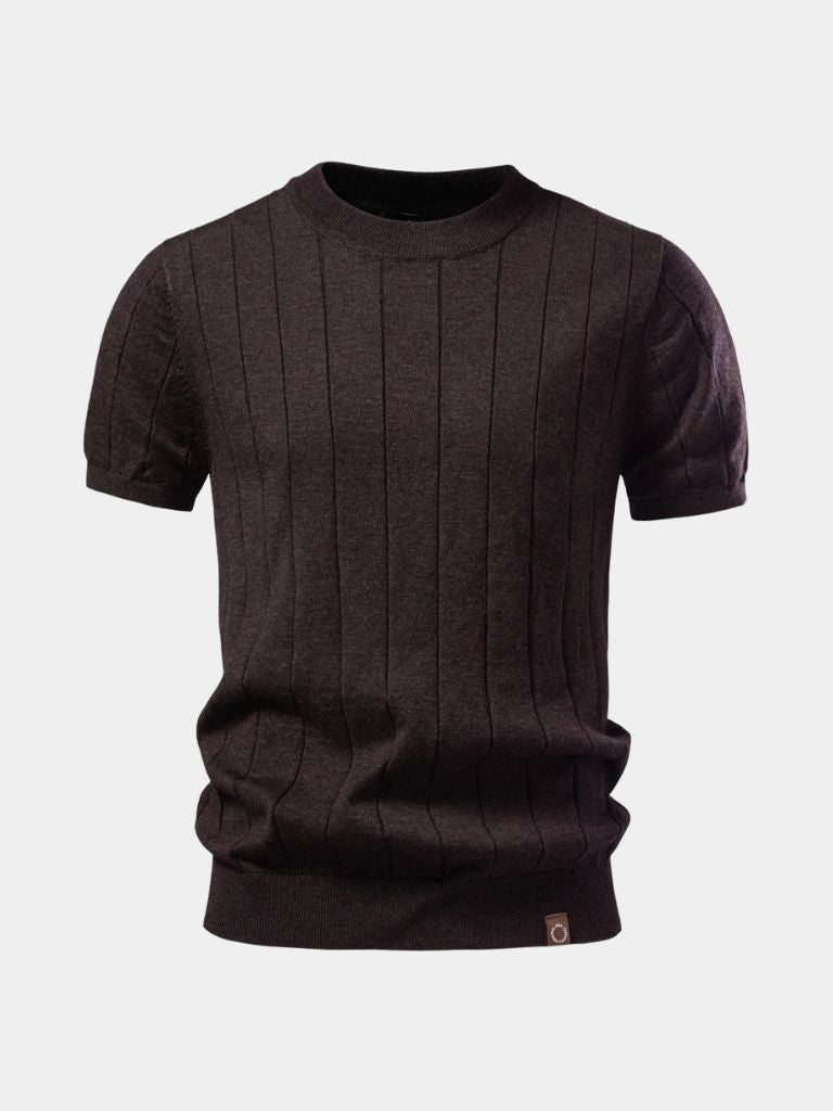 Garrison Texture Crew Top T-Shirt - Cross & Crown