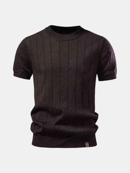 Garrison Texture Crew Top T-Shirt - Cross & Crown