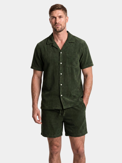 Summer Corduroy Set Shorts and Shirt - Cross & Crown