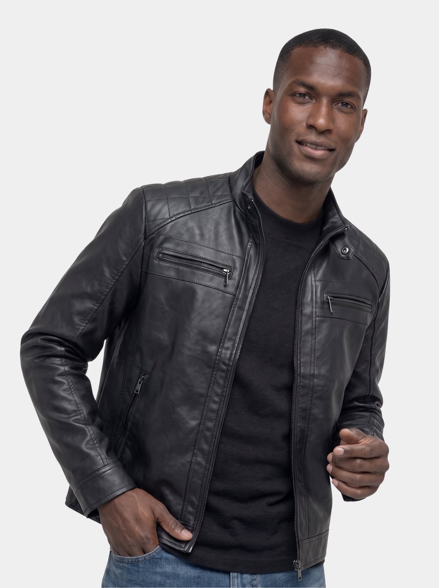 Vulcan Diamond Leather Jacket – Cross & Crown