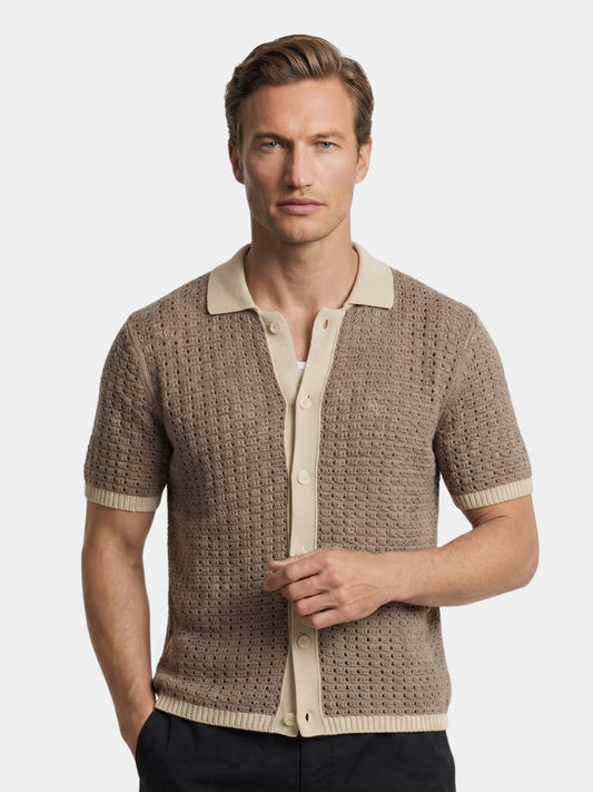 Structured Panel Resort Shirt - Cross & Crown