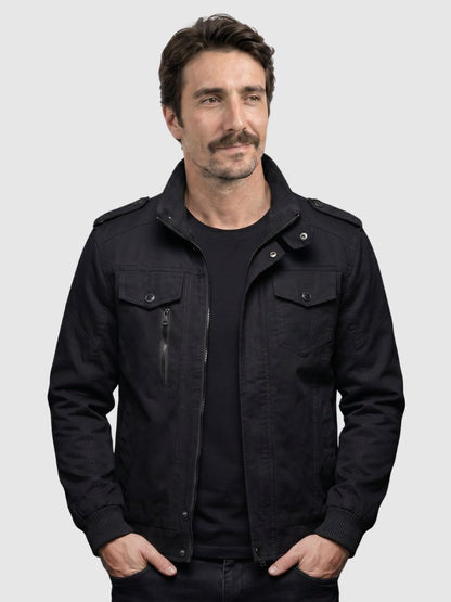 Command Ribbed Collar Jacket - Cross & Crown