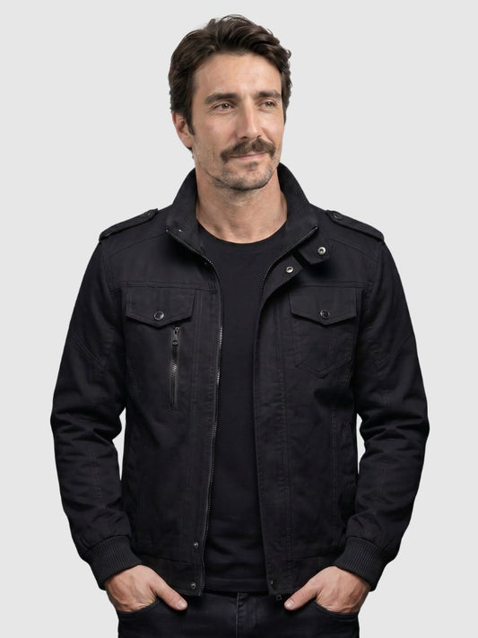 Command Ribbed Collar Jacket - Cross & Crown