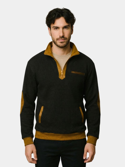 Explorer High Collar Quarter Zip Pullover - <tc>Cross & Crown</tc>