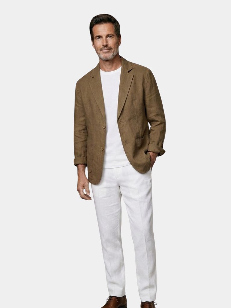 Oldbrook zomer linnen blazer - <tc>Cross & Crown</tc>