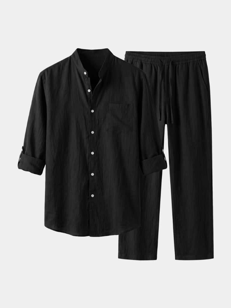 Classic Collar Relaxed Set - Cross & Crown