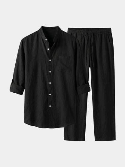 Classic Collar Relaxed Set - Cross & Crown