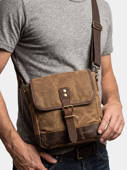 Bolso bandolera de cuero - Cross & Crown