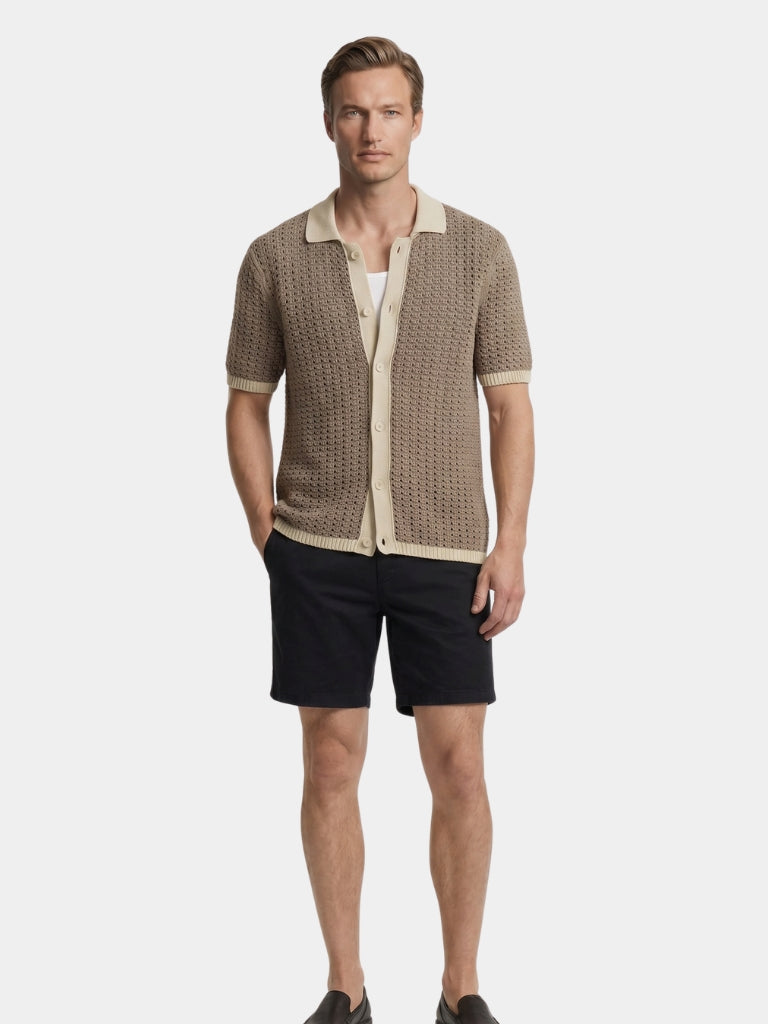 Structured Panel Resort Shirt - Cross & Crown