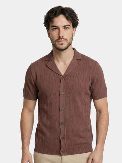 Heritage Camp Collar Knit Shirt - Cross & Crown