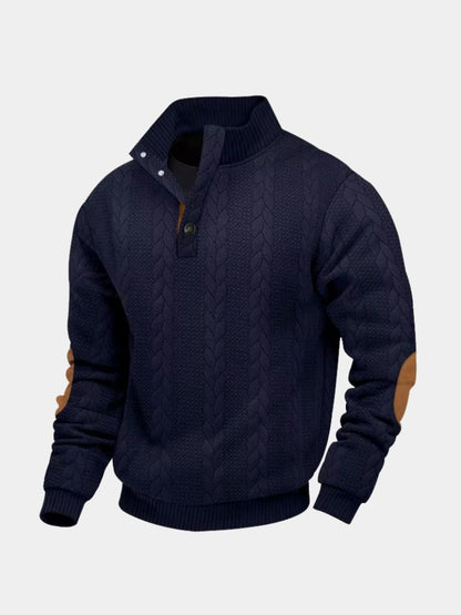 Timberline Long Collar Knit Sweater - Cross & Crown