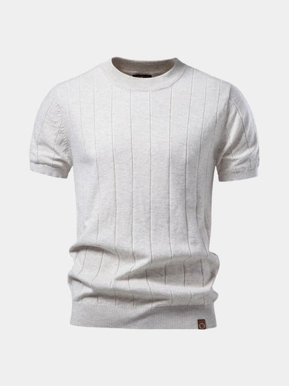Garrison Texture Crew Top T-Shirt - Cross & Crown