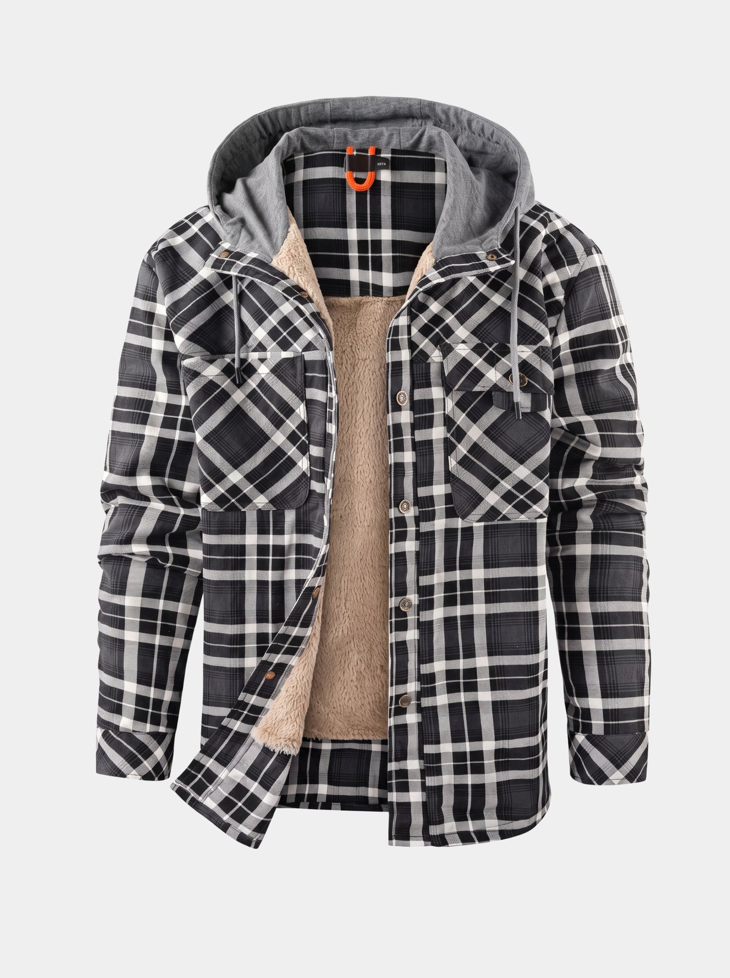 Chaqueta de sherpa con capucha Lumberjack – Cross & Crown