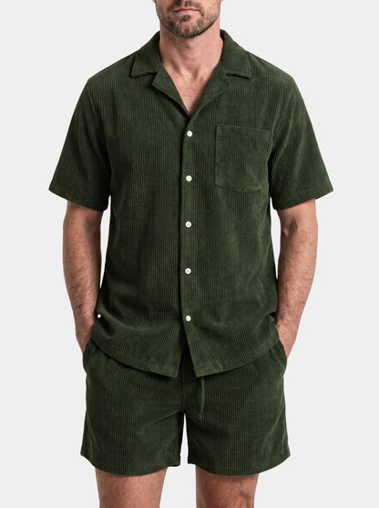 Summer Corduroy Set Shorts and Shirt - Cross & Crown