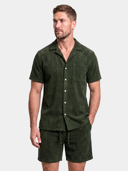 Conjunto de verano de pantalones cortos y camisa de pana - Cross & Crown