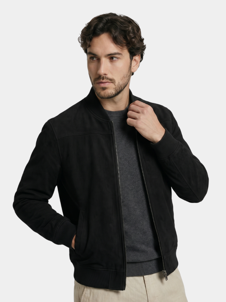 Ashwood Bomber Suede Jacket – Cross & Crown