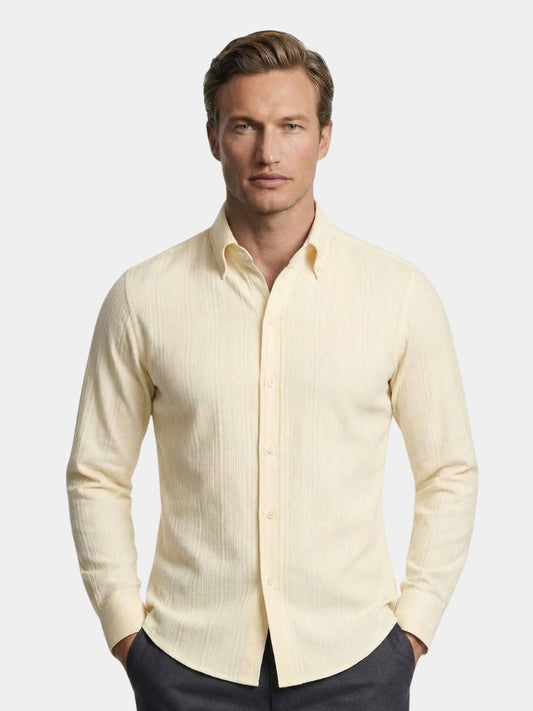 Striped Button Down Seersucker Shirt - Cross & Crown