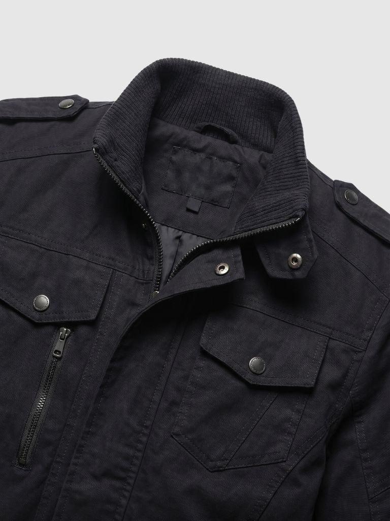 Command Ribbed Collar Jacket - Cross & Crown