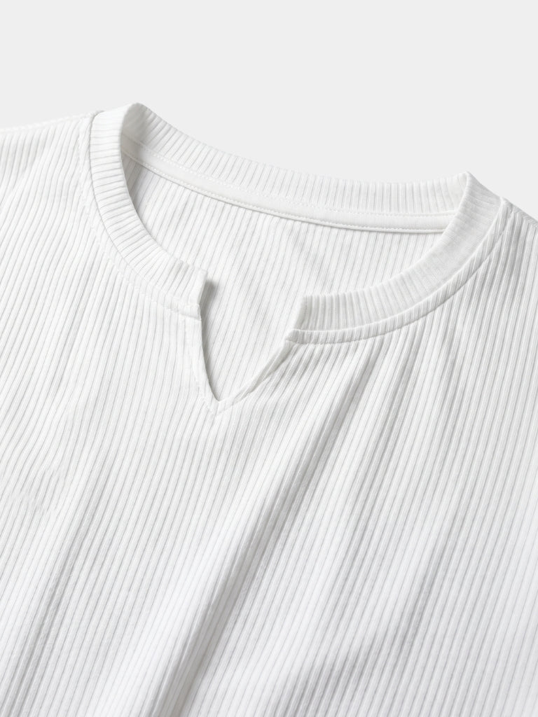 Precision Ribbed Muscle T-Shirt - Cross & Crown