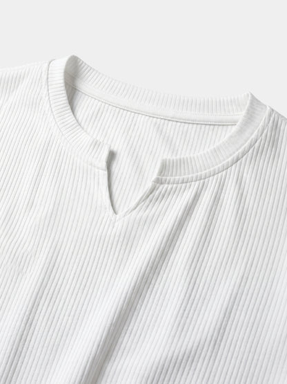 Precision Ribbed Muscle T-Shirt - Cross & Crown
